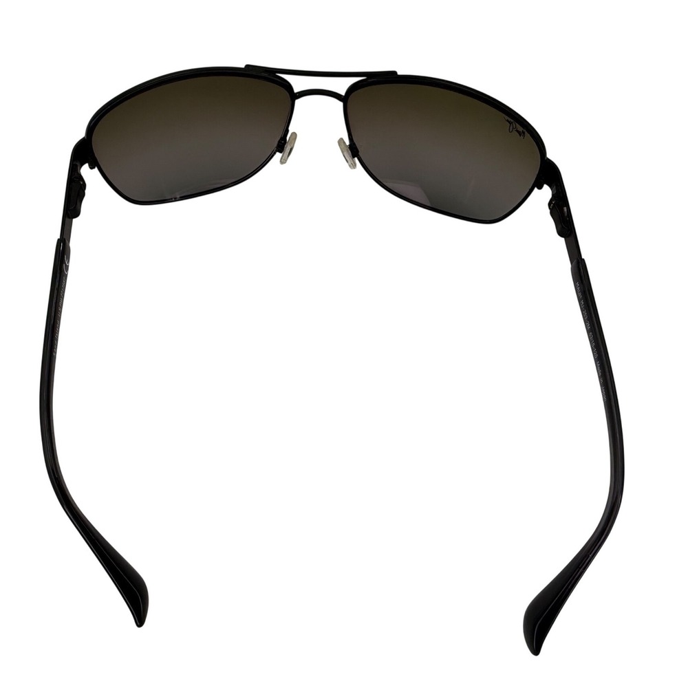 Maui Jim Sand Island MJ-253-02M Matte Black Polarized Aviator Sunglasses - Picture 4 of 12